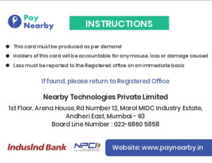 Paynearby ID Card back