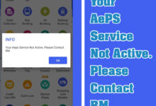 Your aeps service is not active