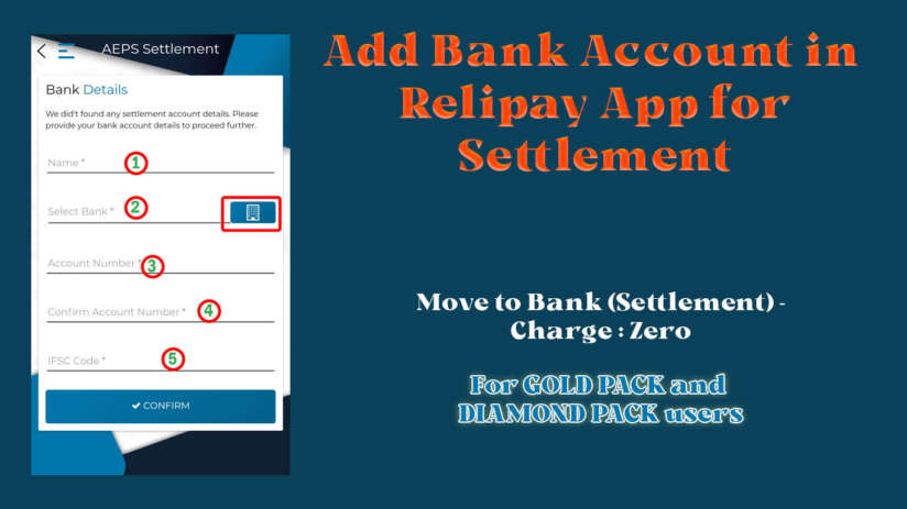 Add Bank Account for settlement