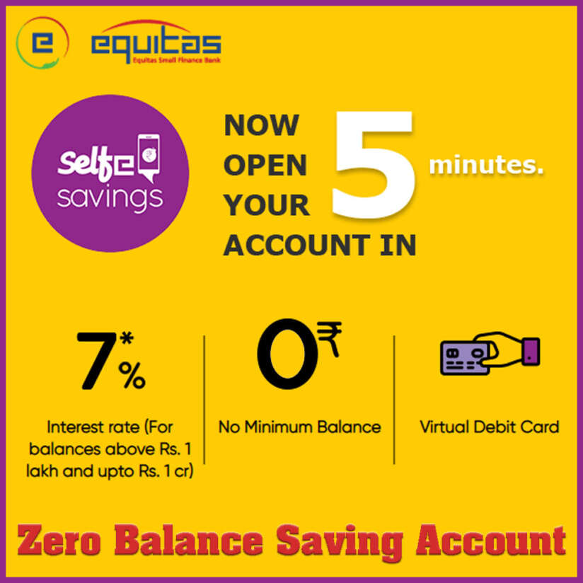 Equitas small finance bank online account opening