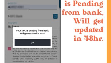 KYC is pending from Bank