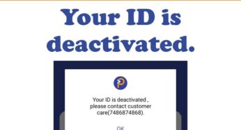 Paisa Nikal : Your ID is deactivated, please contact customer care