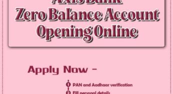 Axis Bank Zero Balance Account Opening Online
