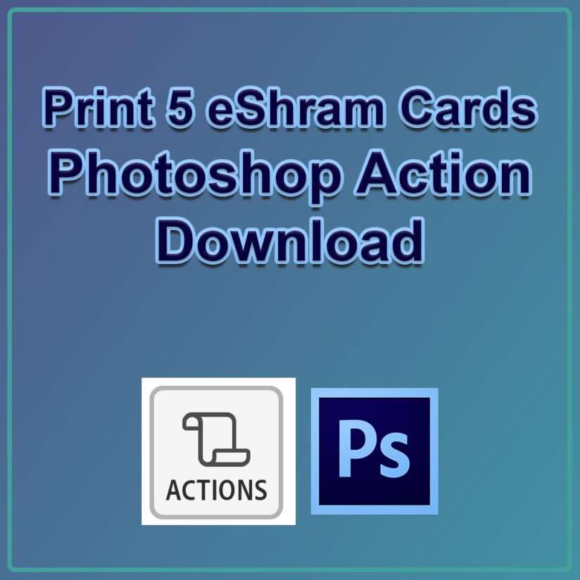 print 5 eshram card photoshop action