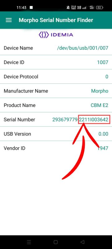 Morpho Serial Number APK (Android)