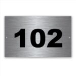 Number plate102 Room, Hotel, Hospital, Lodge, College, Library, Rack Numbers Warehouse, Stainless Steel Board Numbers
