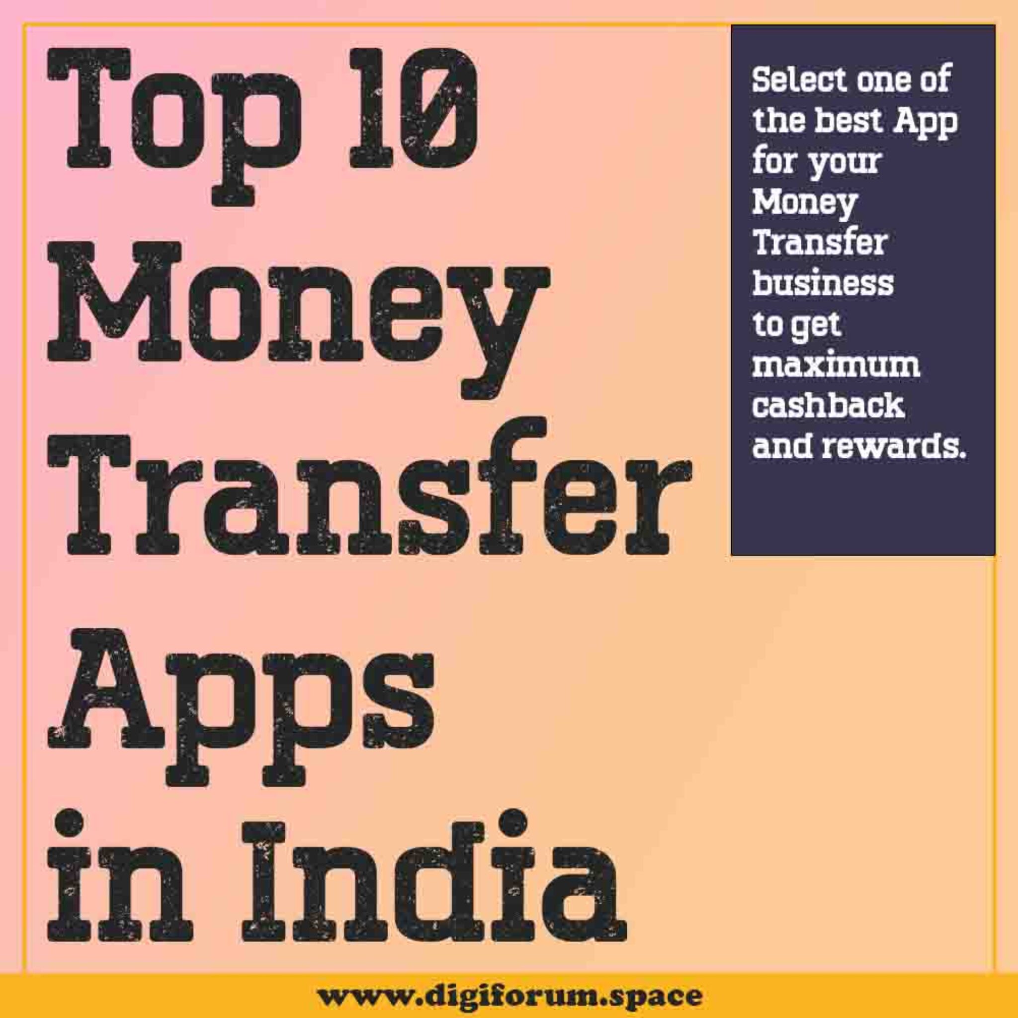 Top 10 Money Transfer Apps In India - Digiforum Space