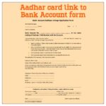 Aadhar card link to bank account form