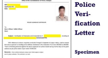 Police verification certificate online