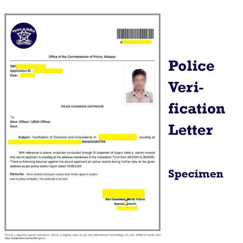 Police Verification Certificate Online Digiforum Space