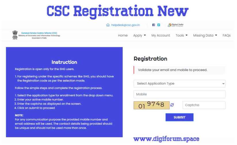 csc registration new