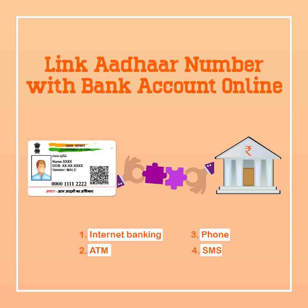 link aadhar number with bank account online