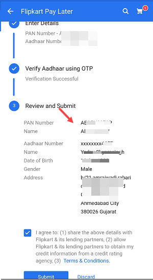 flipkart pay later kyc update