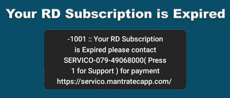 your rd subscription is expired