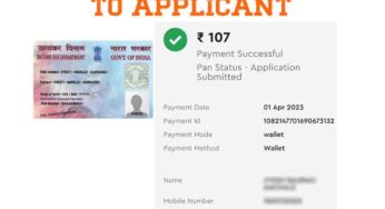 Discrepancy in pan application is informed to applicant