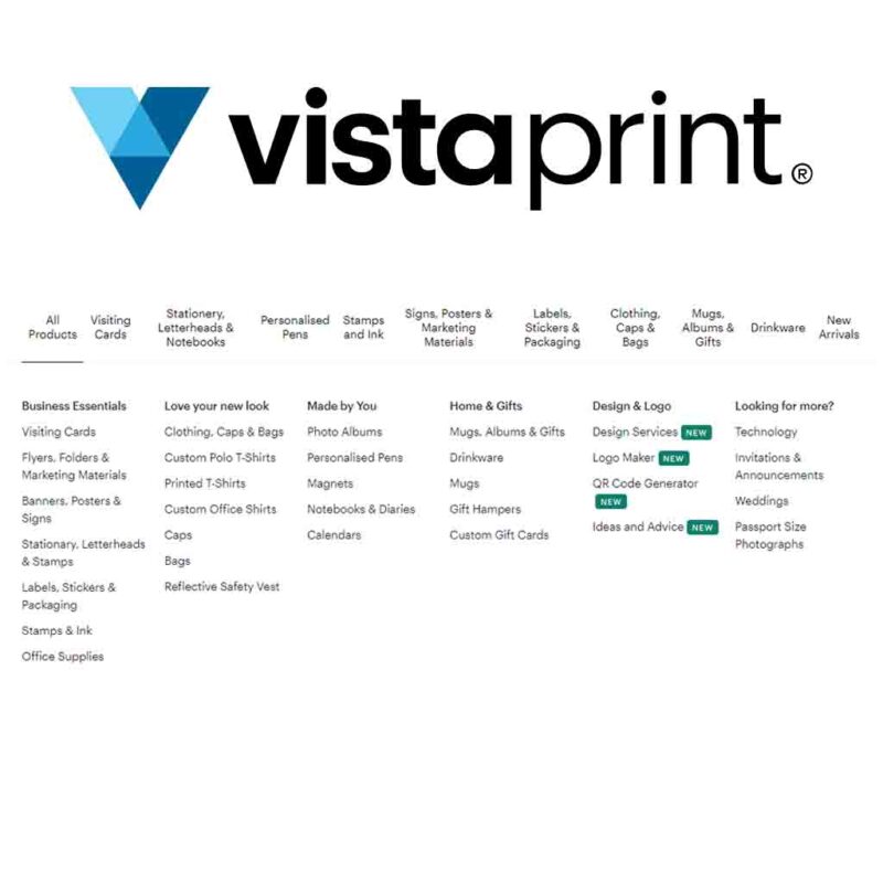 Vistaprint products